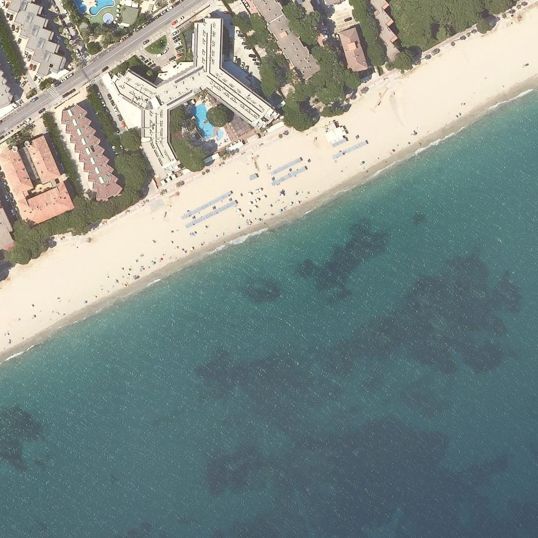 Aerial map of Platja de l'Esquirol