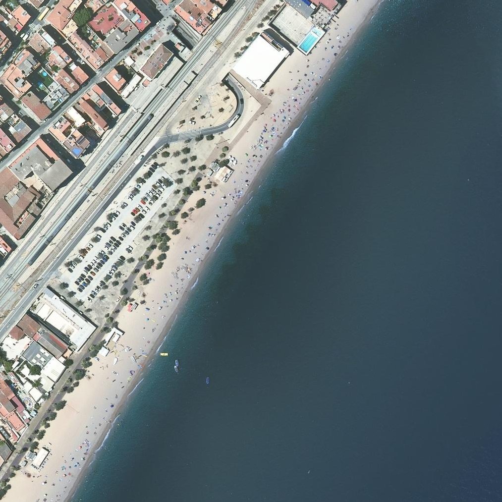 Aerial map of Platja de l'Estació