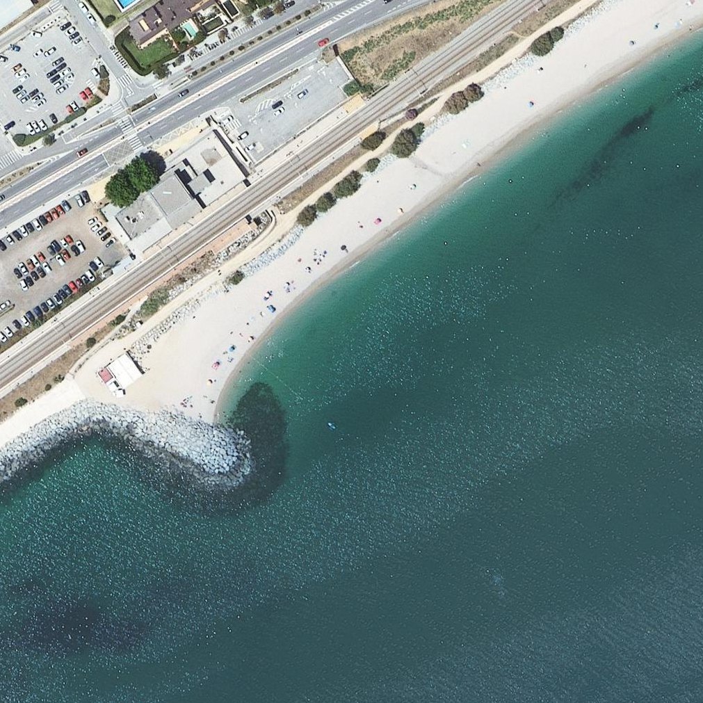 Aerial map of Platja De l'Estació