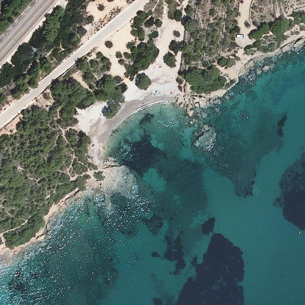 Aerial map of Platja de l'Estany Podrit