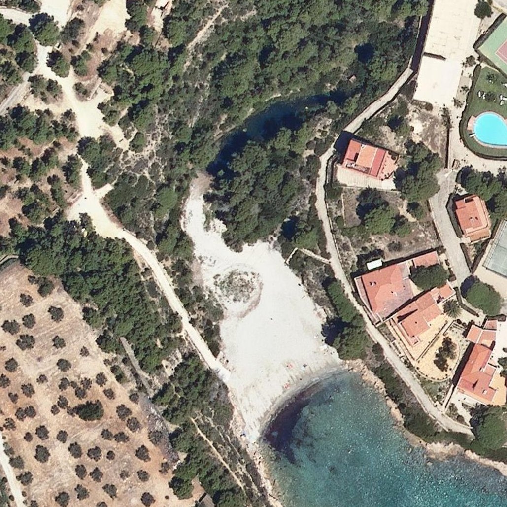 Aerial map of Platja de l'Estany Tort