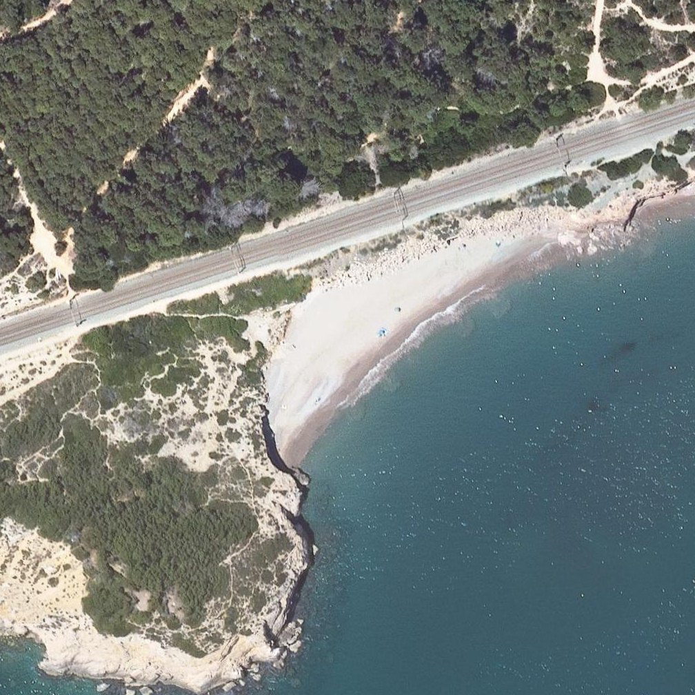 Aerial map of Platja de l'Home Mort