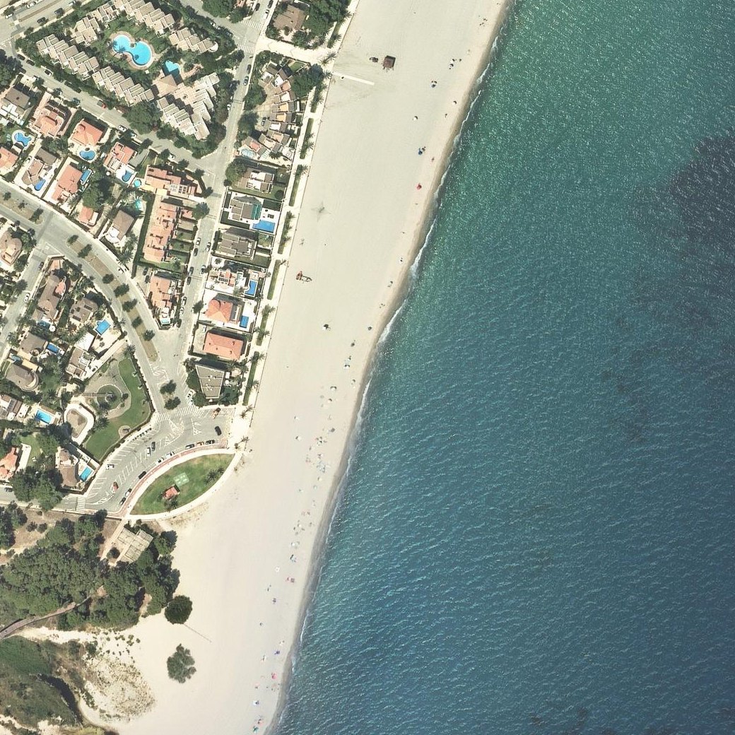 Aerial map of Platja de l'Hospitalet