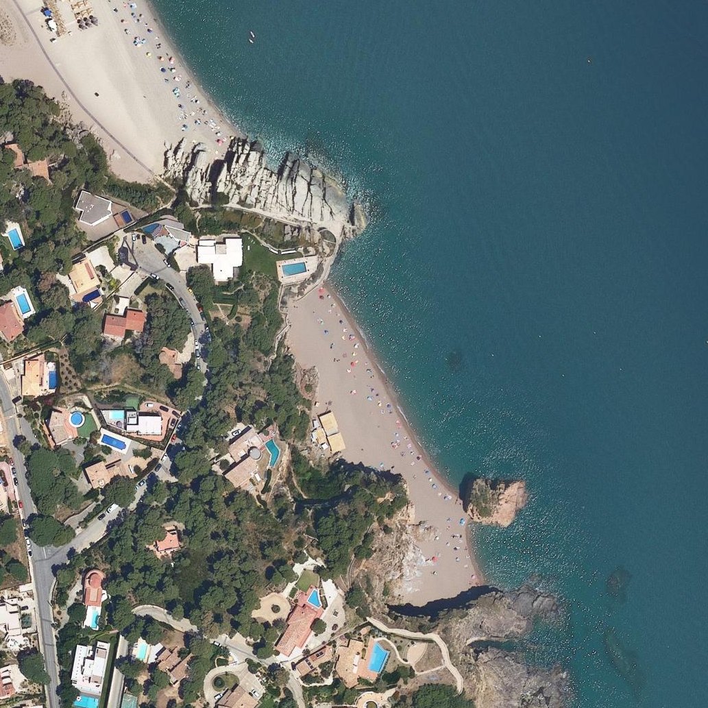 Aerial map of Platja de l'Illa Roja