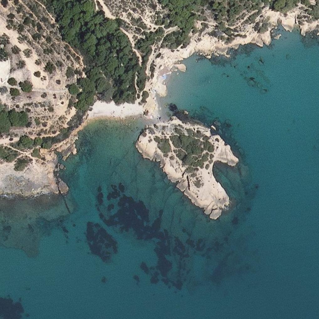 Aerial map of Platja de l'Illot