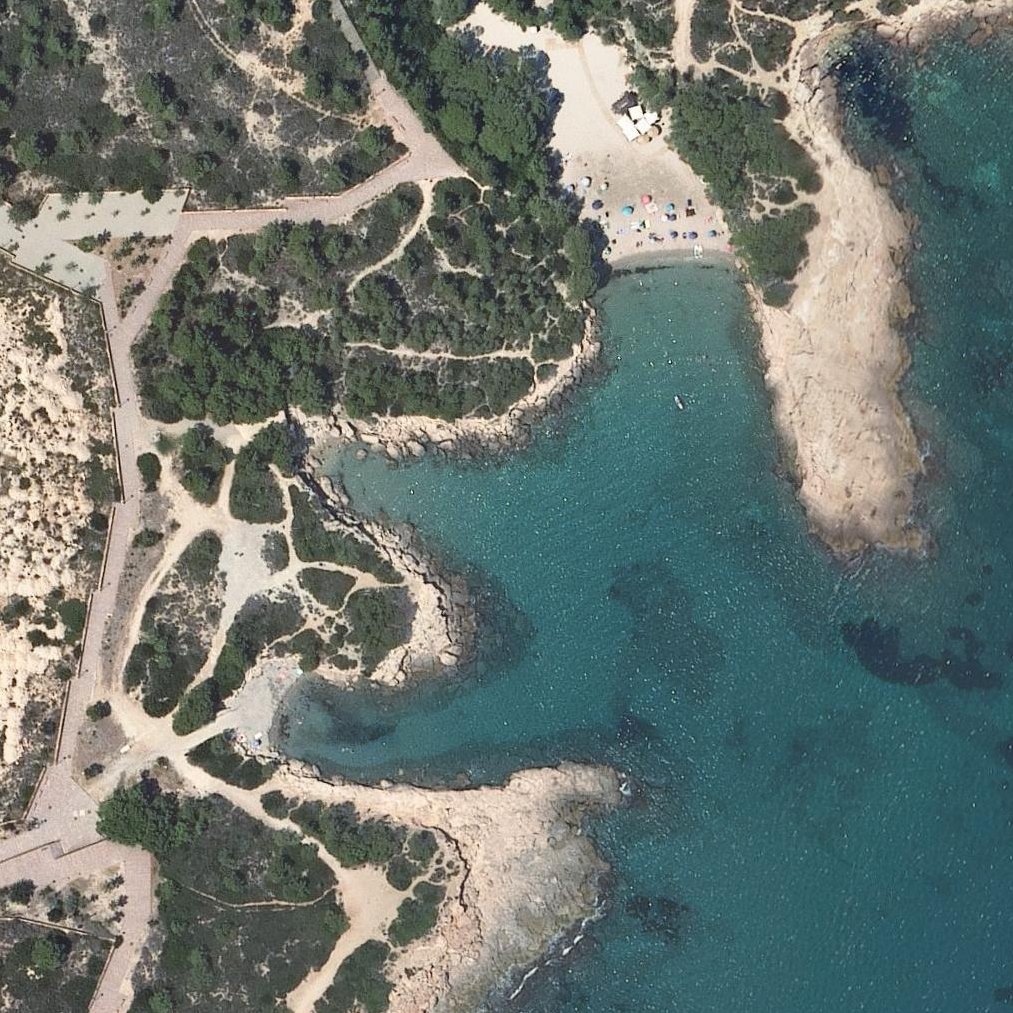 Aerial map of Platja de l'Olla