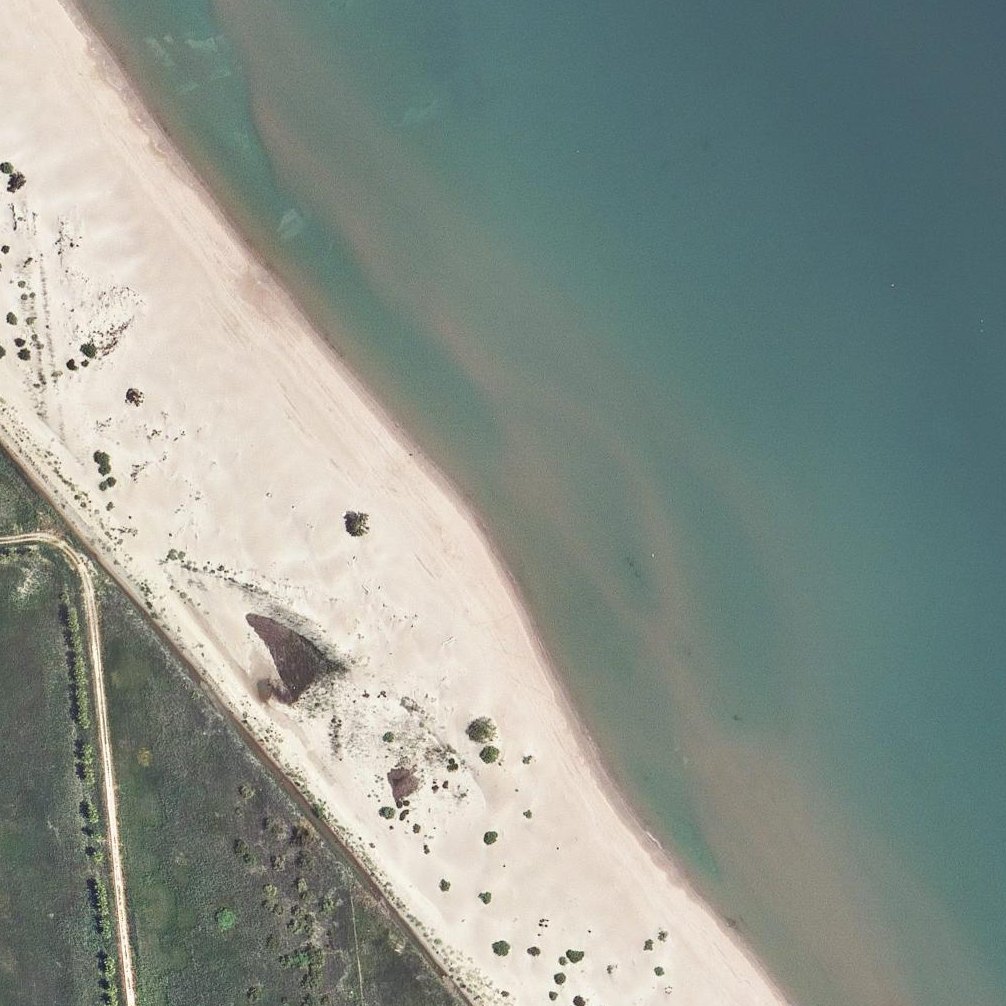 Aerial map of Platja de la Bassa de l'Arena