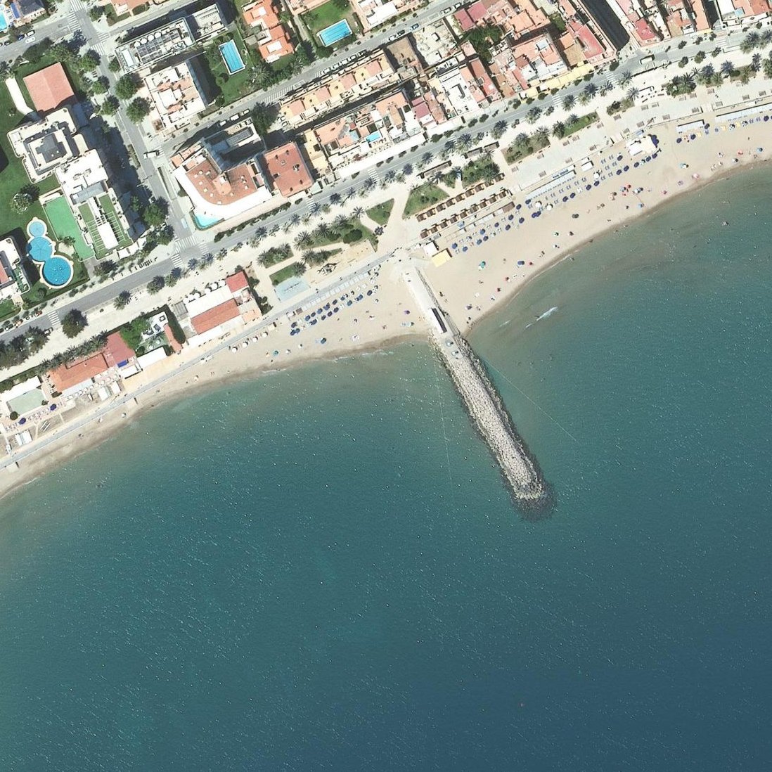 Aerial map of Platja de la Bassa Rodona
