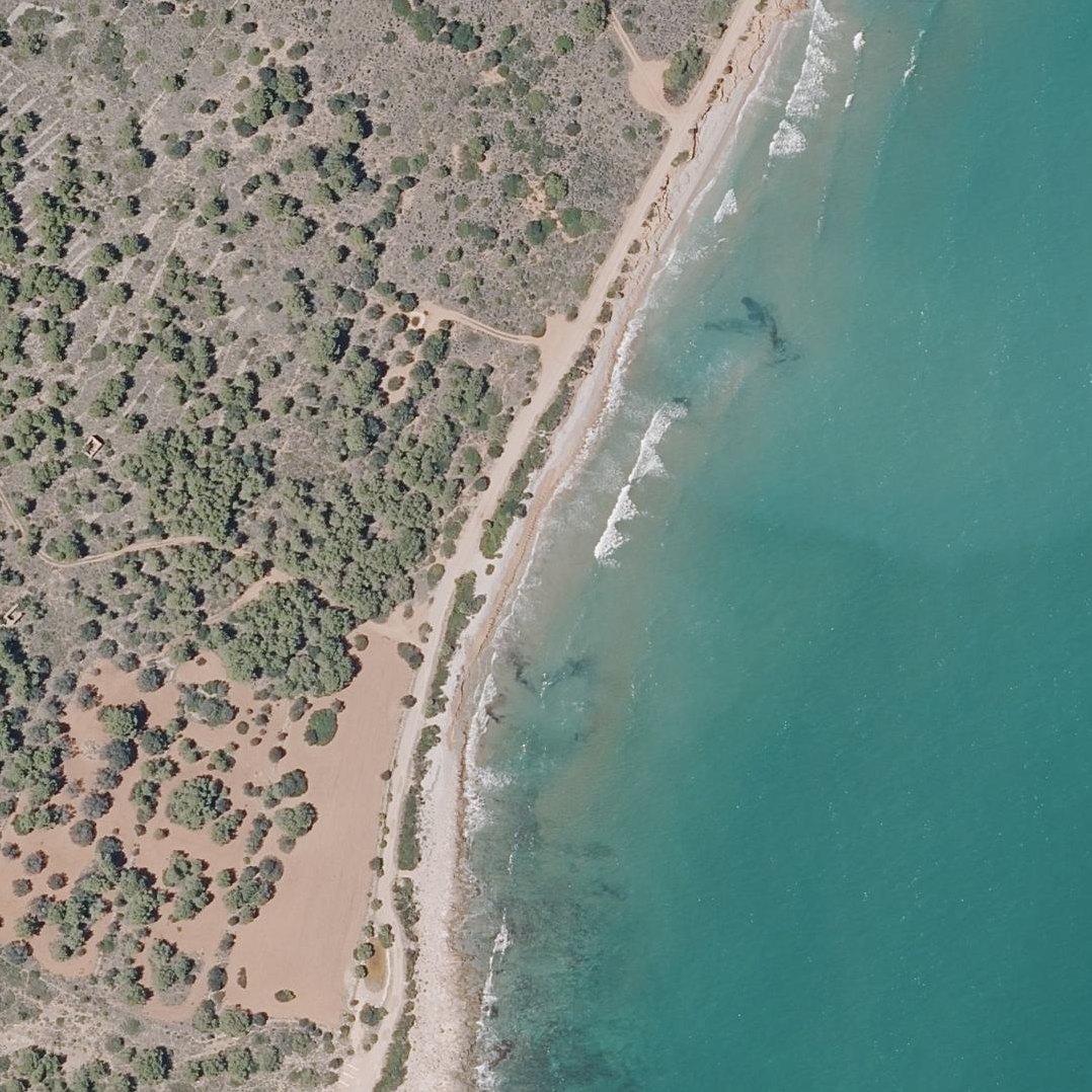 Aerial map of Platja de la Basseta