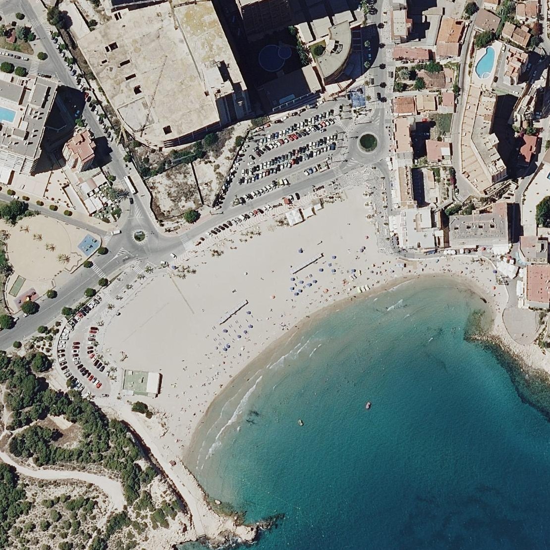 Aerial map of Platja de La Cala de Finestrat