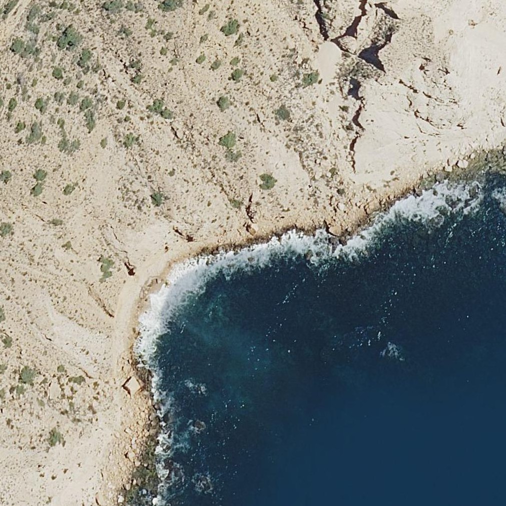Aerial map of Platja de la Caleta