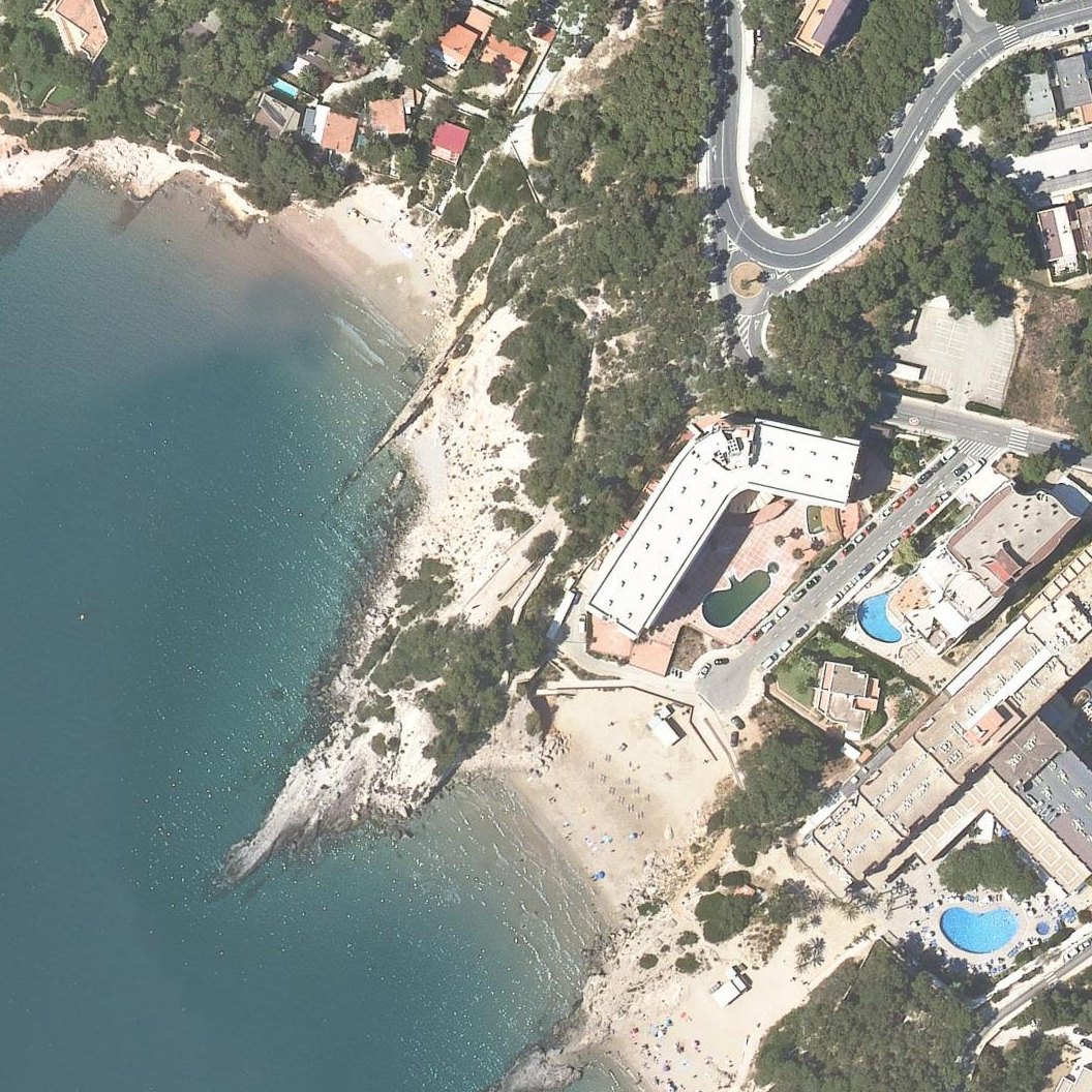 Aerial map of Platja de la Costa