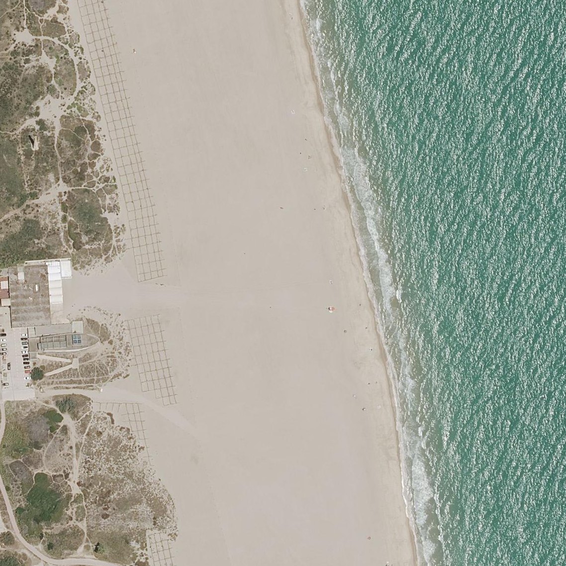 Aerial map of Platja de la Creu