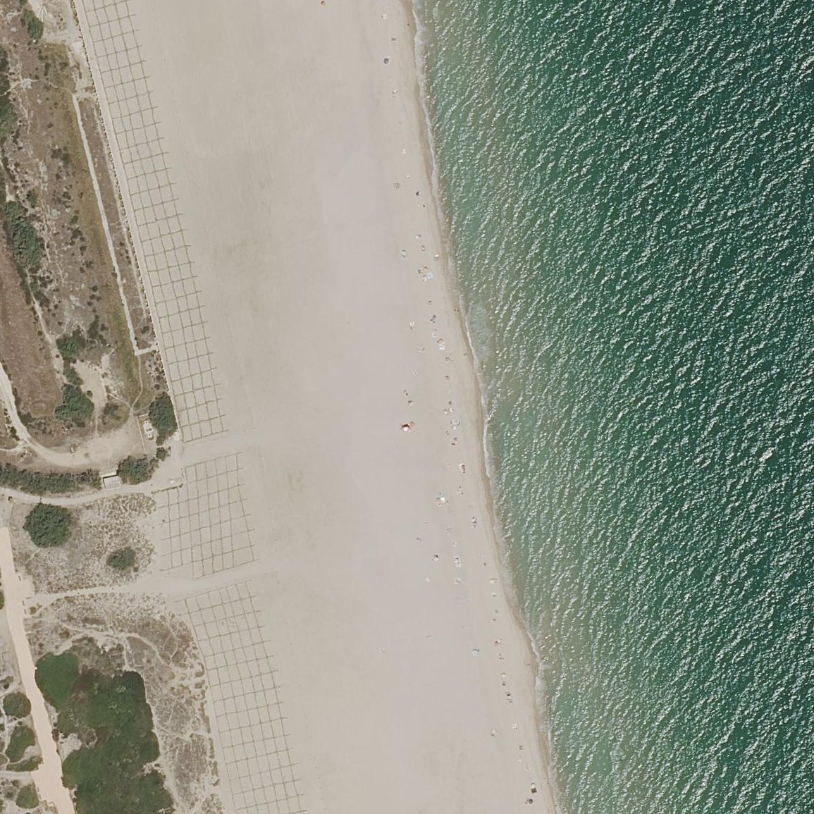 Aerial map of Platja de la Creu