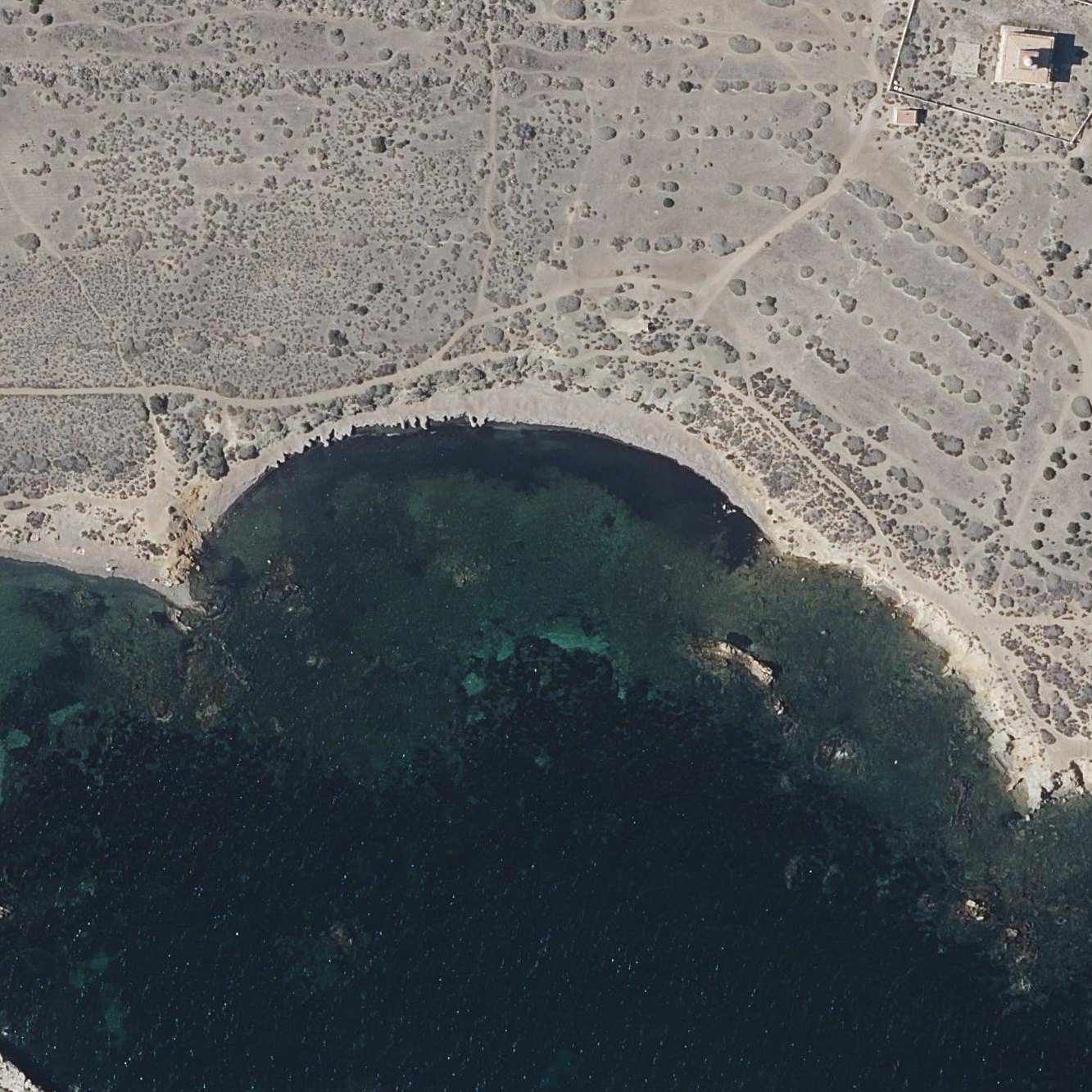 Aerial map of Platja de la Faroleta