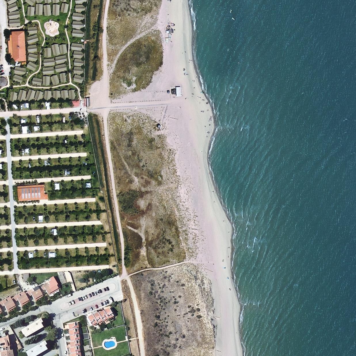 Aerial map of Platja de la Fonollera