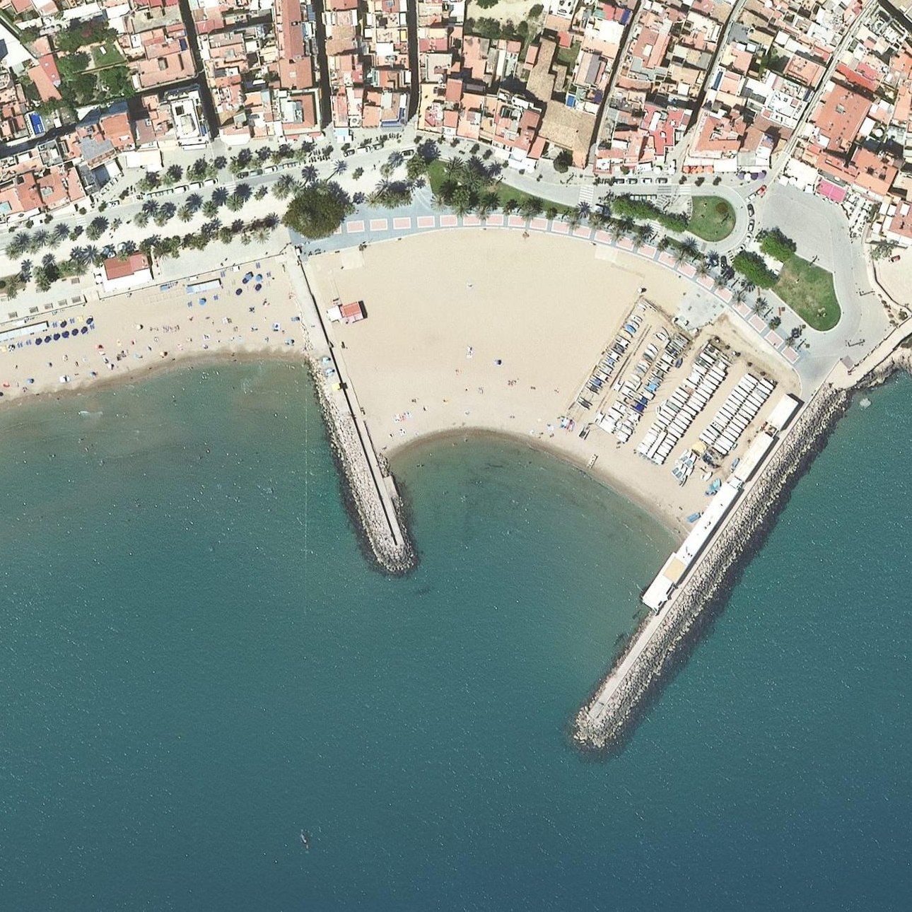 Aerial map of Platja de la Fragata