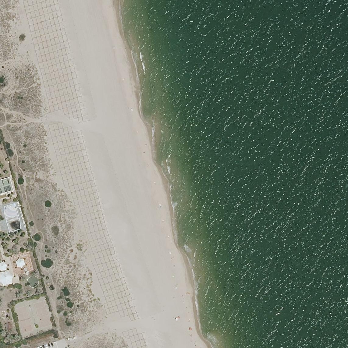 Aerial map of Platja de la Garrofera