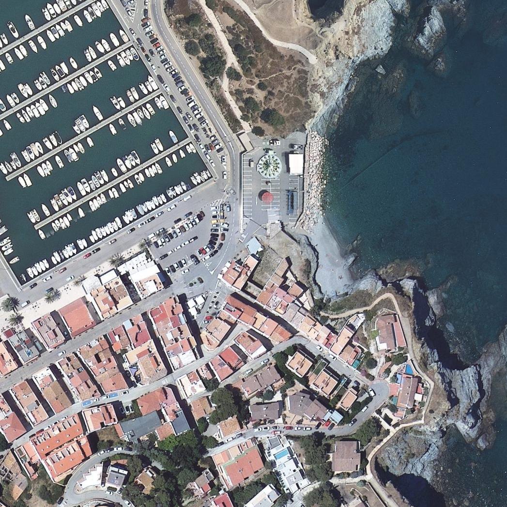 Aerial map of Platja de La Gola