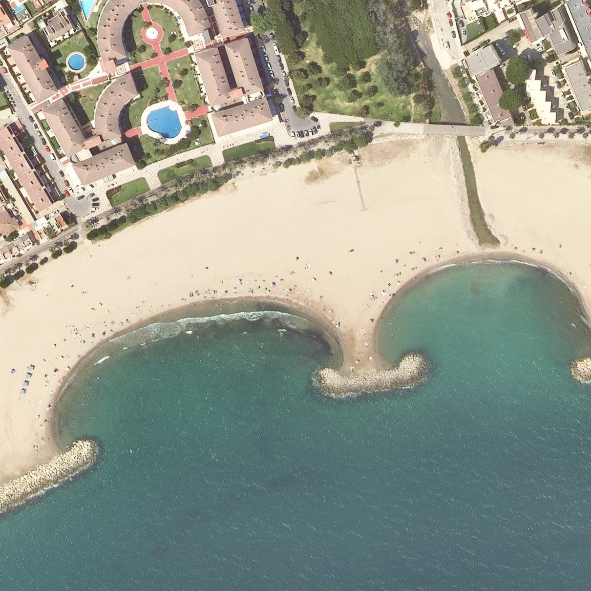 Aerial map of Platja de la Llosa