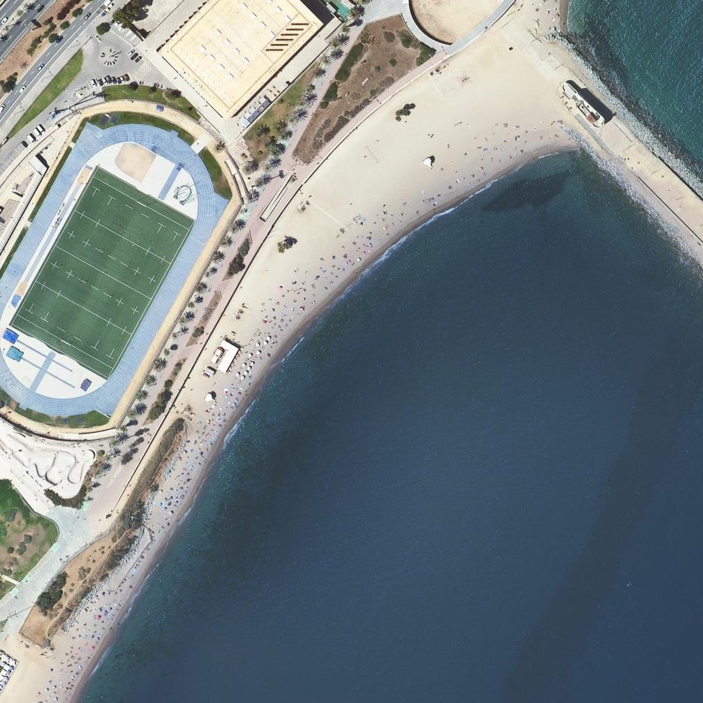 Aerial map of Platja de la Mar Bella