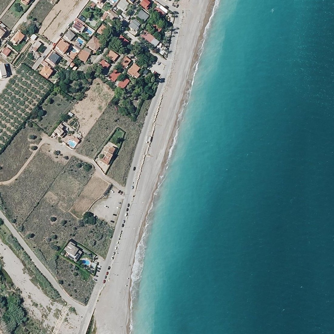 Aerial map of Platja de la Mar Xica