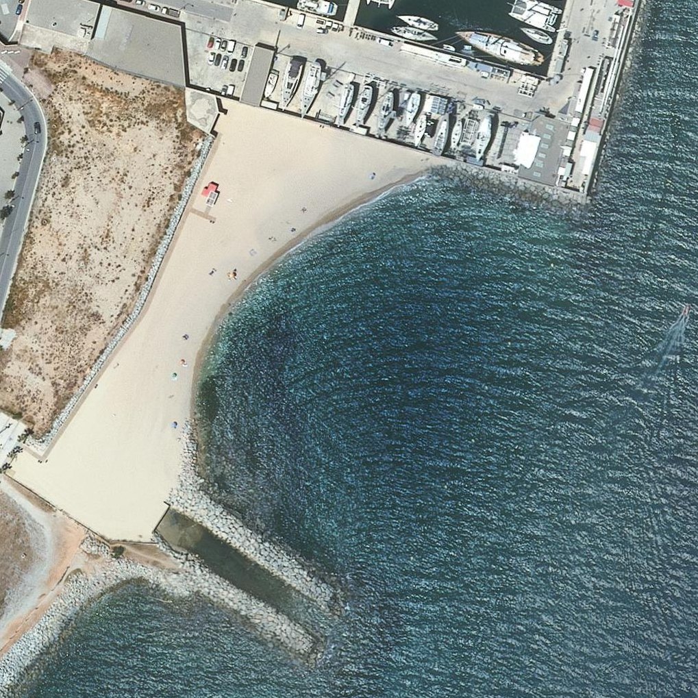Aerial map of Platja de la Marina