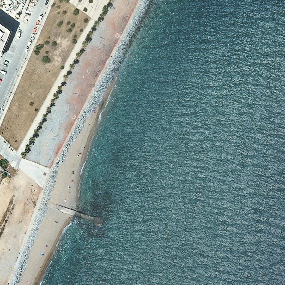 Aerial map of Platja de la Mora