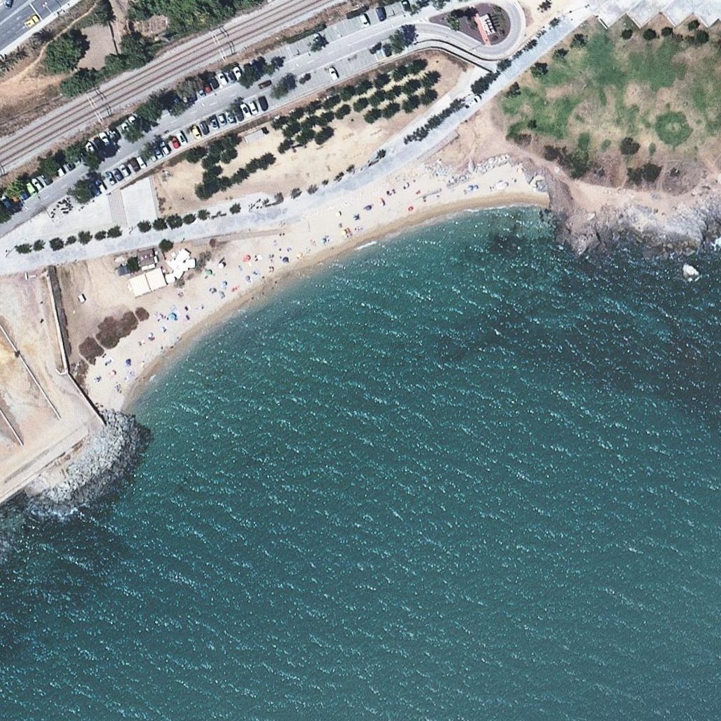 Aerial map of Platja de la Morera
