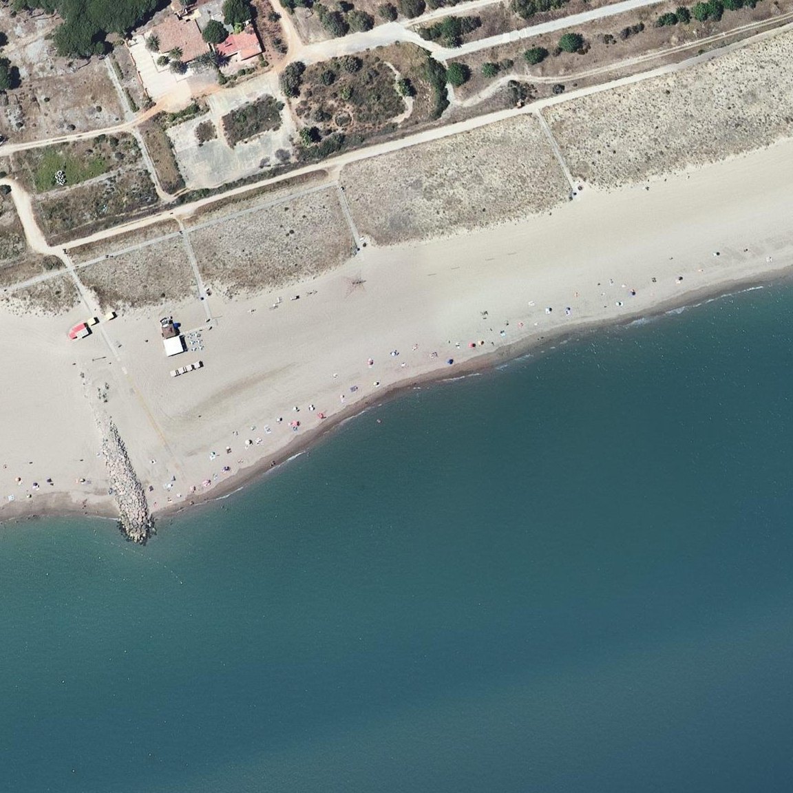 Aerial map of Platja de la Murtra