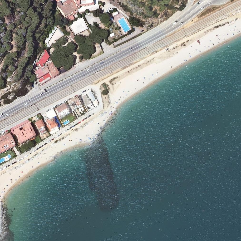 Aerial map of Platja de La Musclera