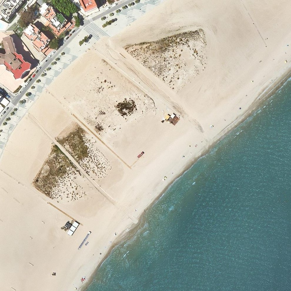 Aerial map of Platja de la Paella