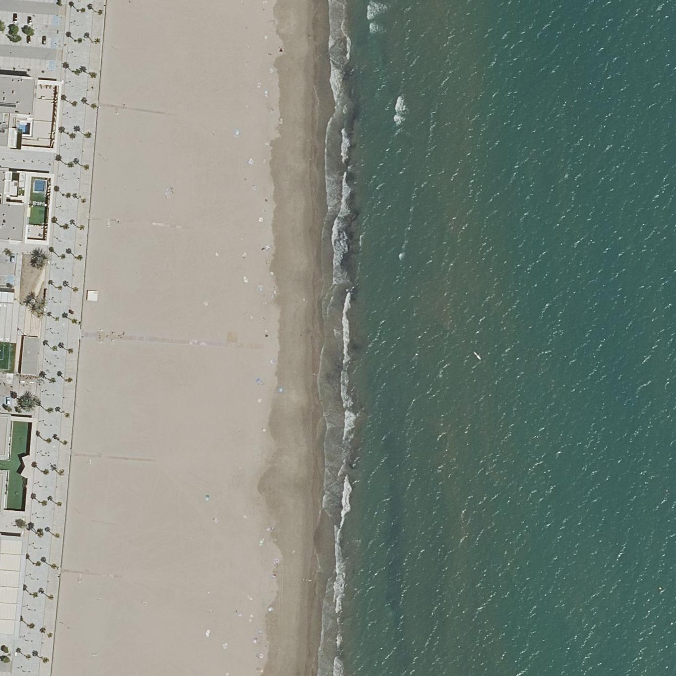 Aerial map of Platja de la Patacona