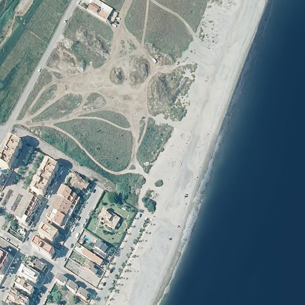 Aerial map of Platja de la Pedra Roja