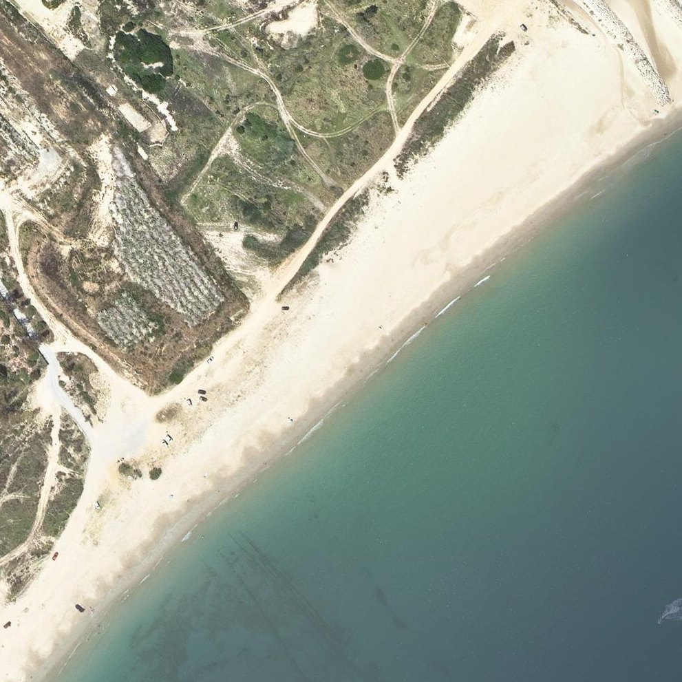 Aerial map of Platja de la Pineda