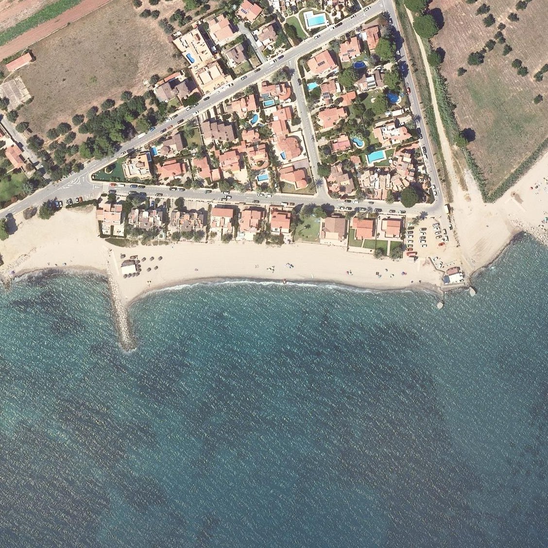 Aerial map of Platja de la Pixerota