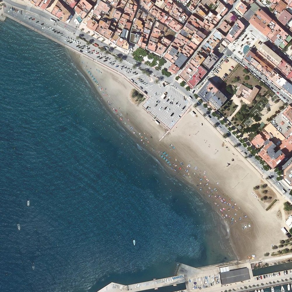 Aerial map of Platja de la Punta