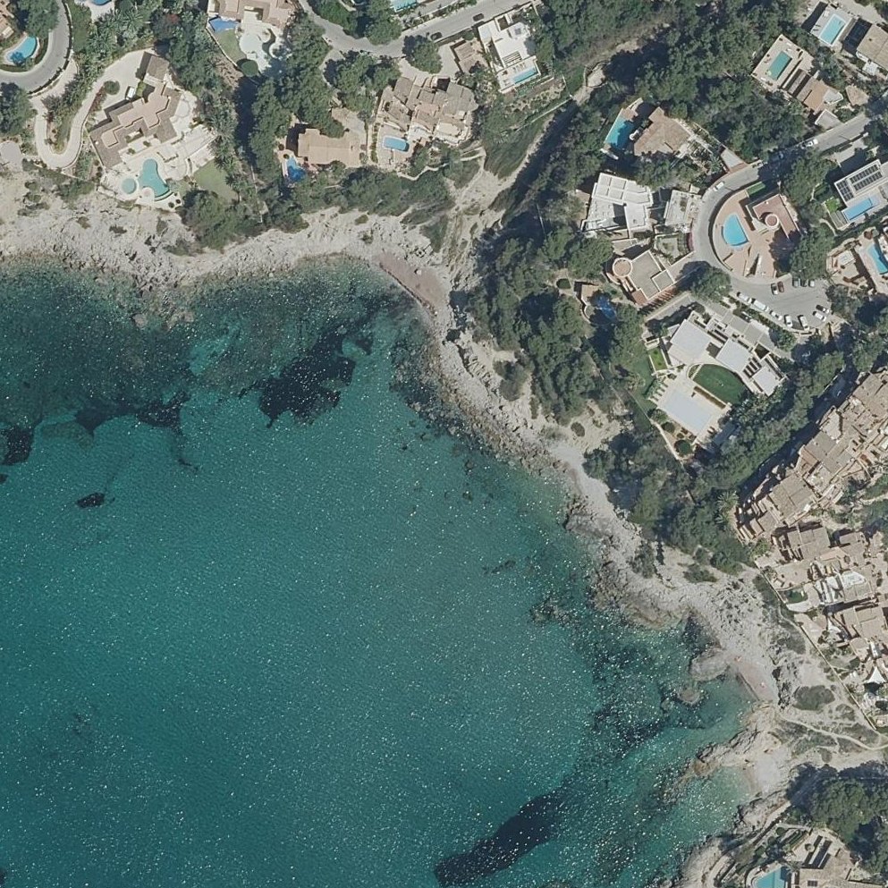 Aerial map of platja de la Punta dels Gats