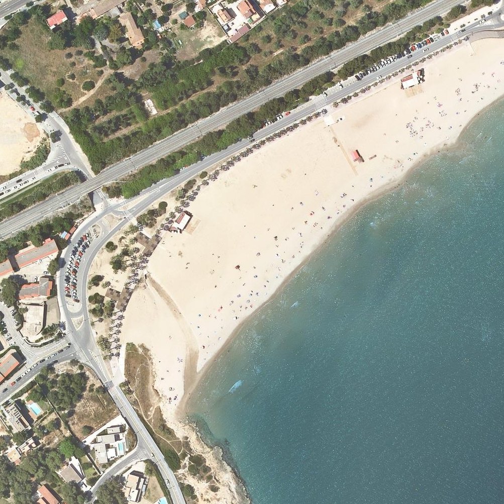 Aerial map of Platja de la Rabassada