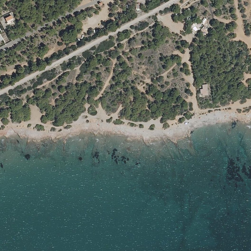 Aerial map of Platja de la Renegá