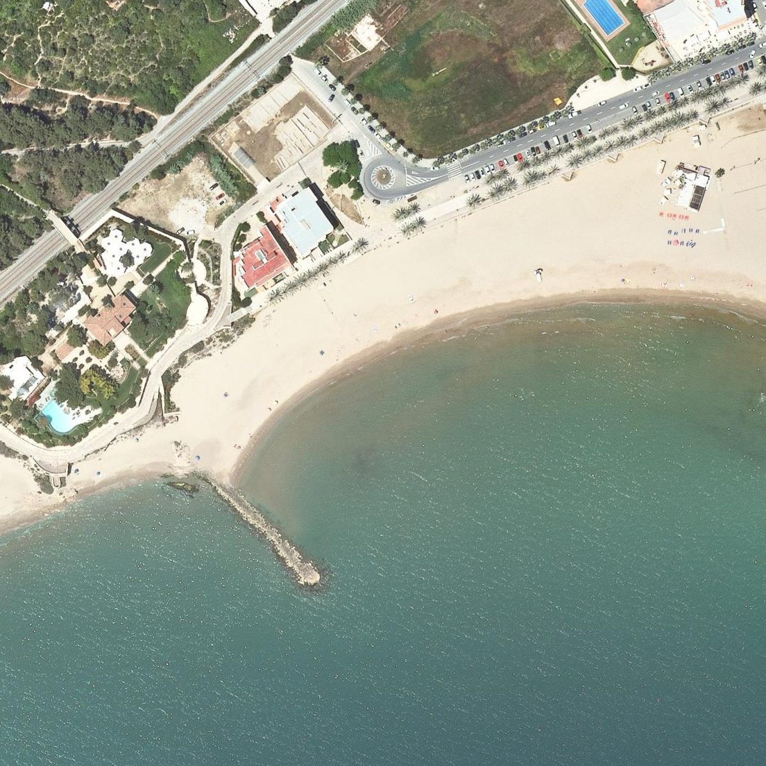 Aerial map of Platja de la República
