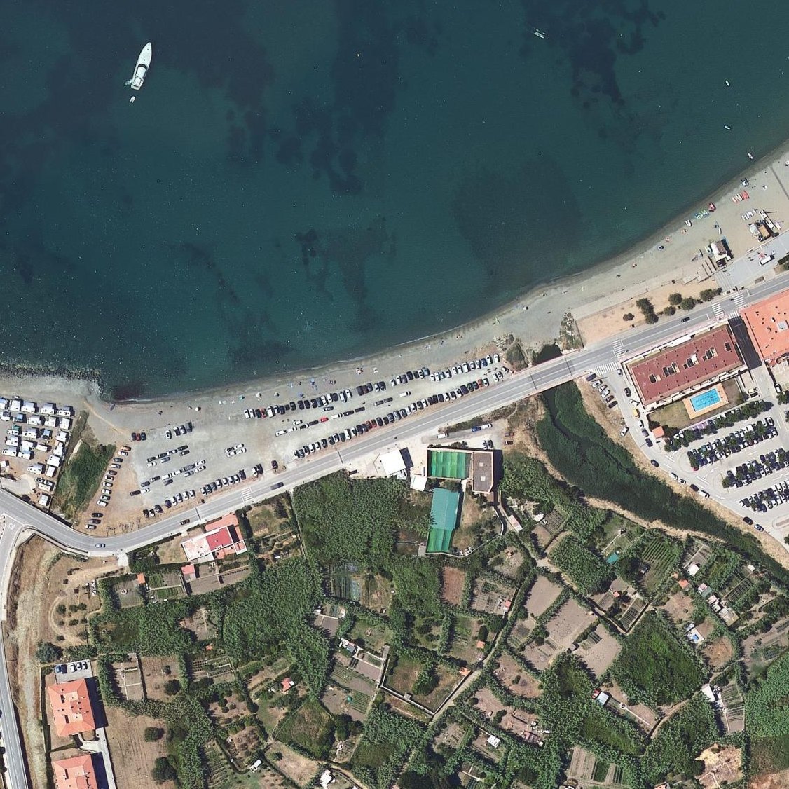 Aerial map of Platja de la Ribera