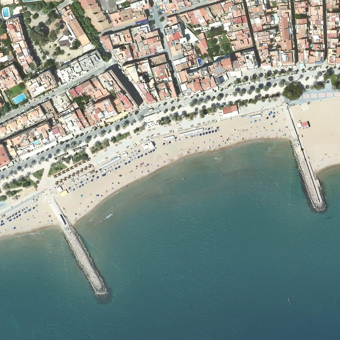 Aerial map of Platja de la Ribera