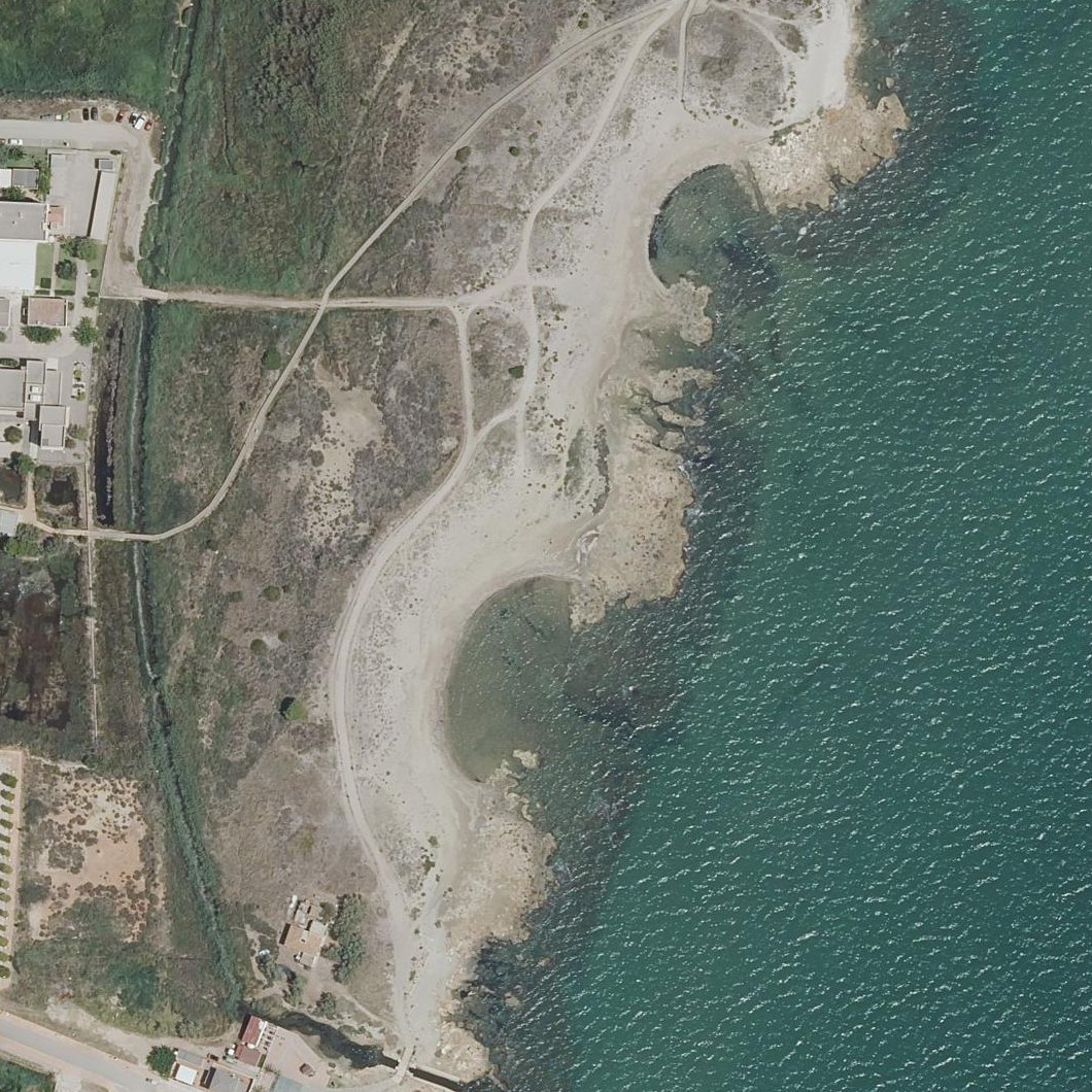 Aerial map of Platja de la Ribera