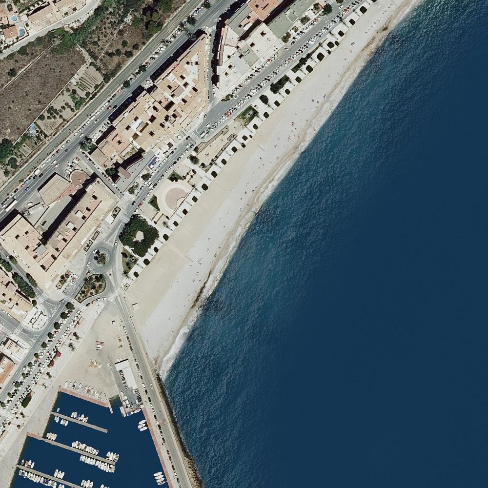 Aerial map of Platja de la Roda