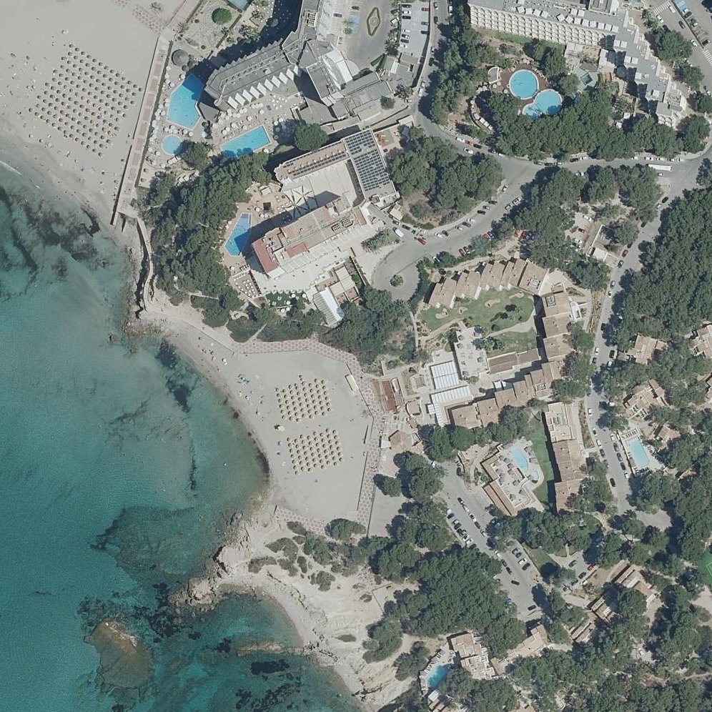Aerial map of Platja de la Romana