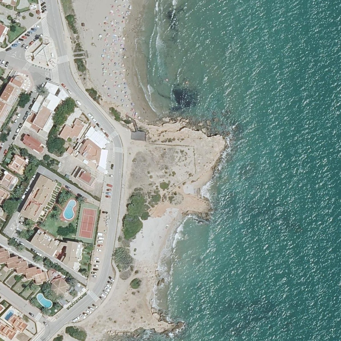 Aerial map of Platja de la Romana
