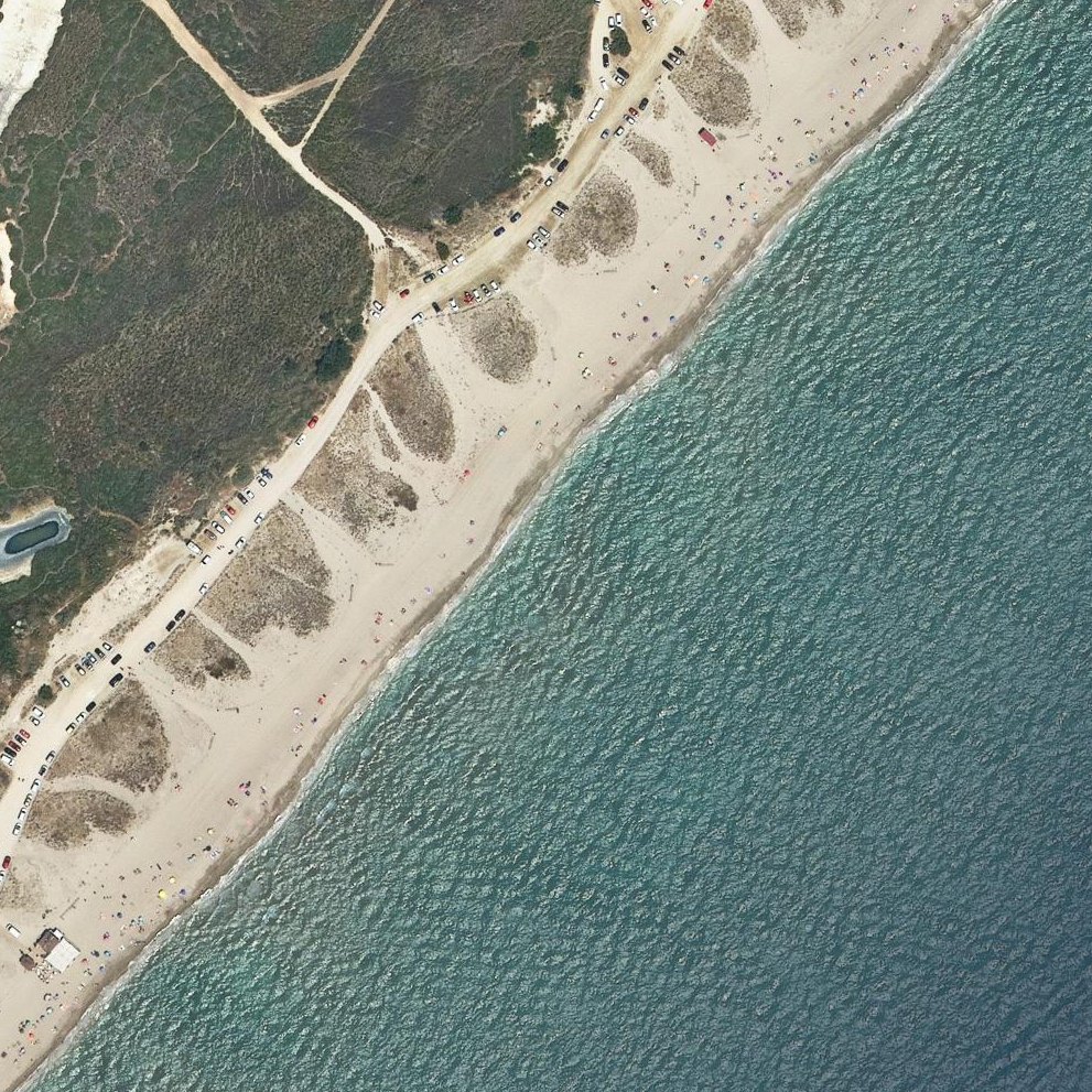 Aerial map of Platja de La Rubina