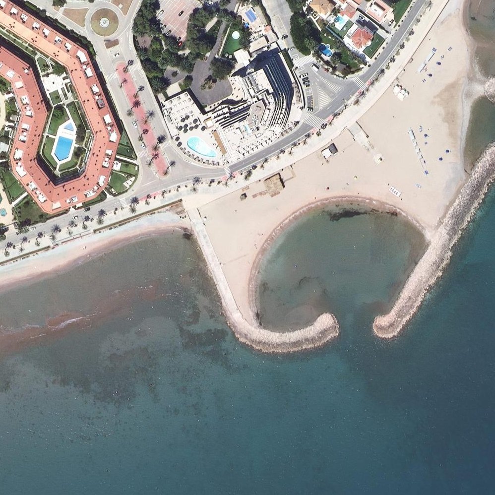 Aerial map of Platja de les Anquines