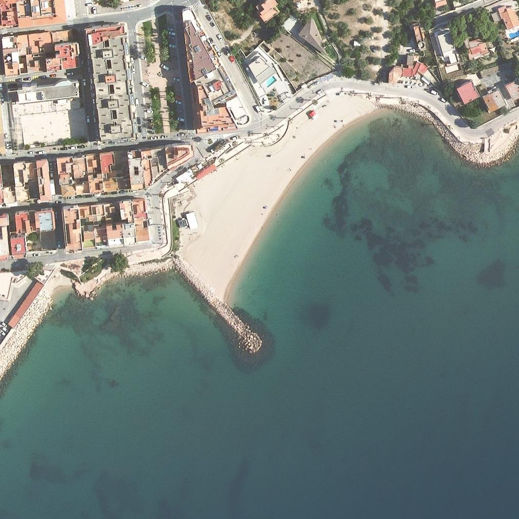 Aerial map of Platja de les Avellanes